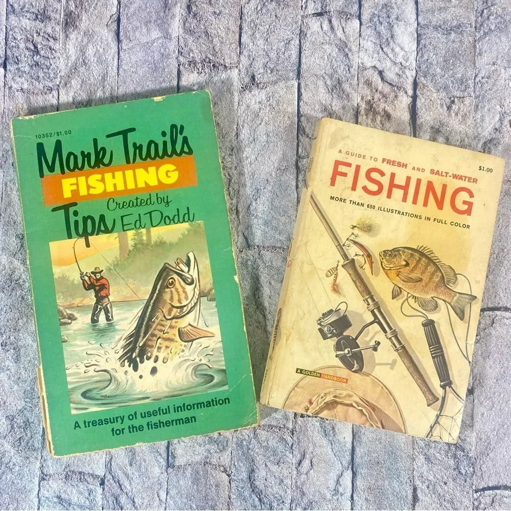 Vintage Fishing Manuals Bundle of Two Paperback Reference Manuals Salt Water